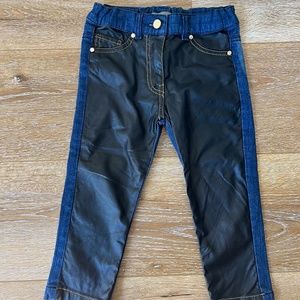 Microbe cool jeans with leather like inserts 3 years great condition